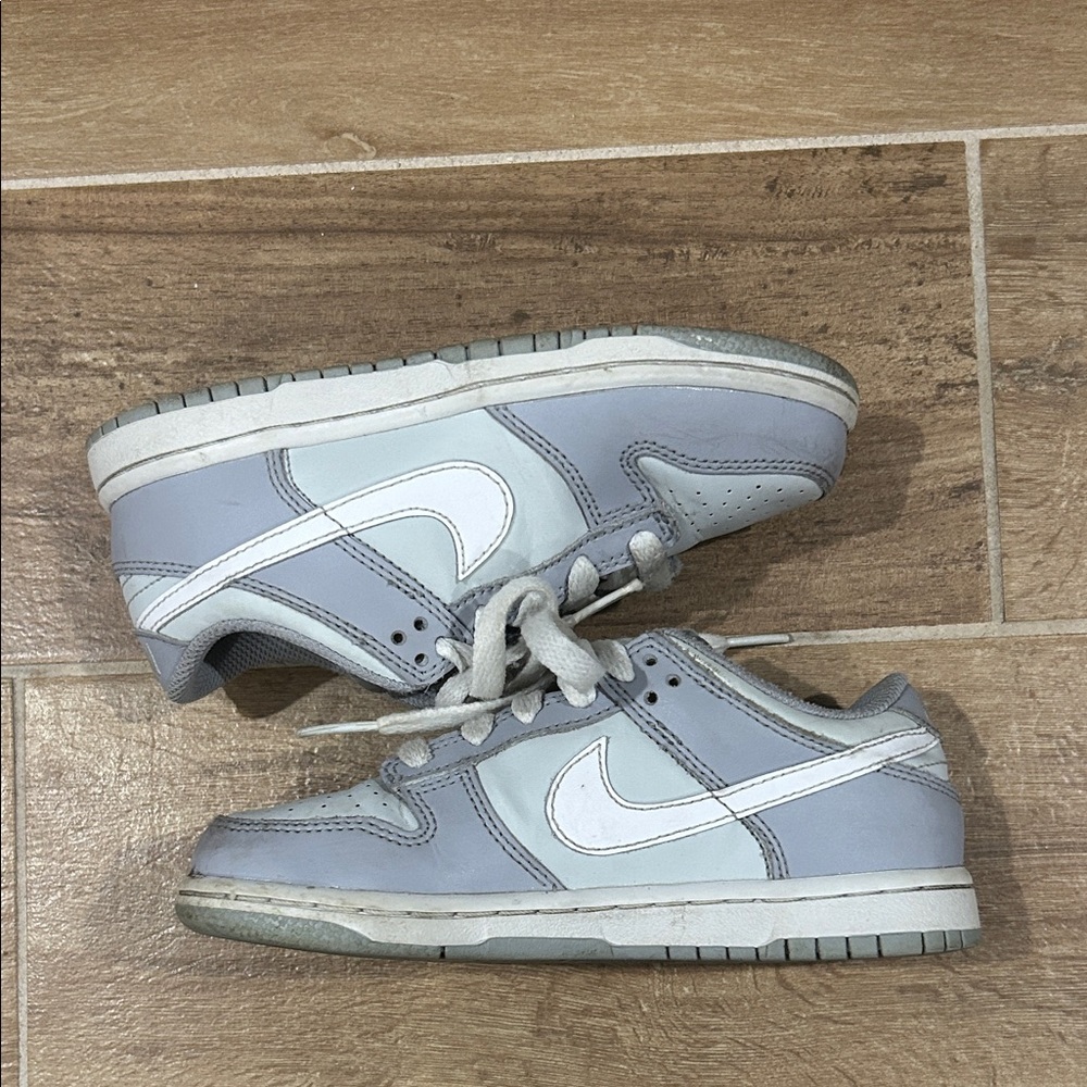 Nike Gray and White Kids Sneakers